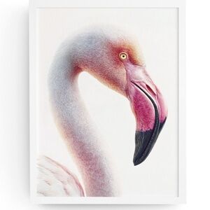 Watercolor Flamingo Wall Art Print, Unframed - Vibrant Tropical Elegance